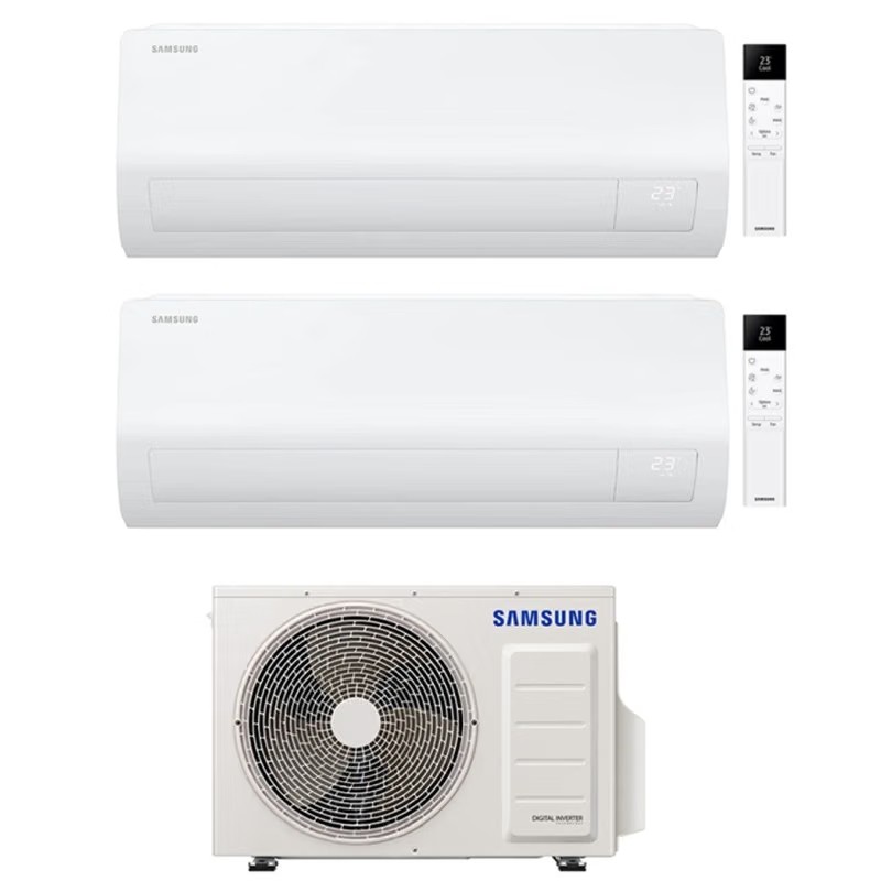 Samsung CEBU S2 - Dual Split-Klimaanlage 9000 + 12000 BTU WIFI INVERTER AJ040TXJ2KG/EU, A+++