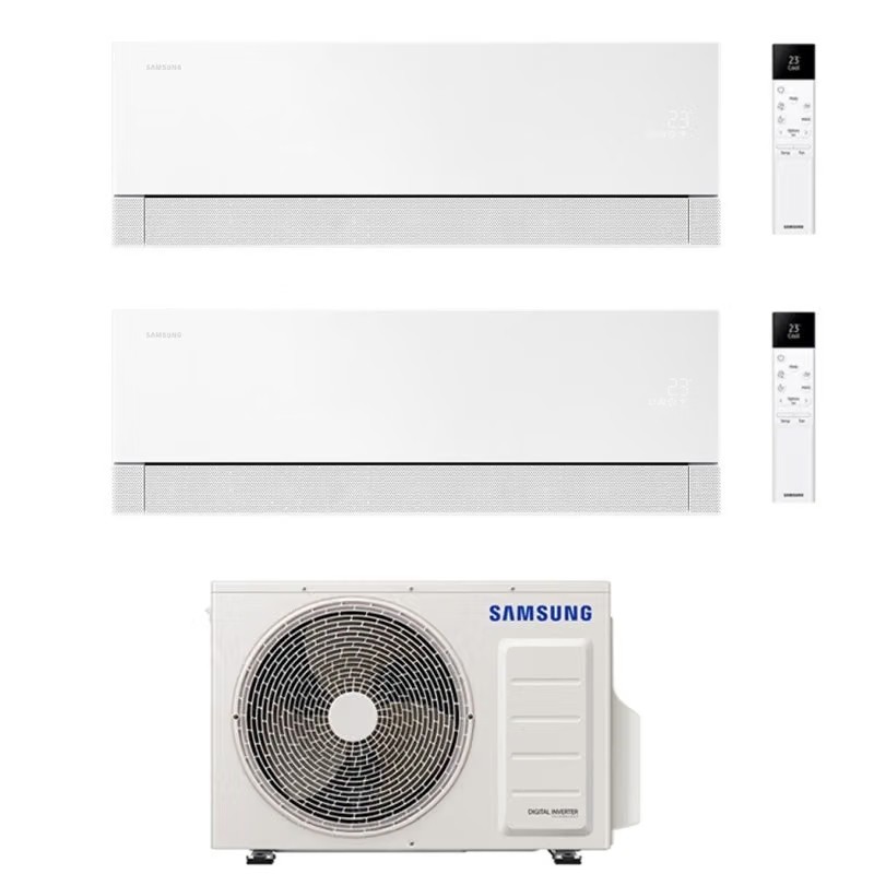 Samsung WindFree Première Weiss - Dual Split-Klimaanlage 12000 + 12000 BTU, AJ052TXJ3KG/EU, 5,2 kW,
