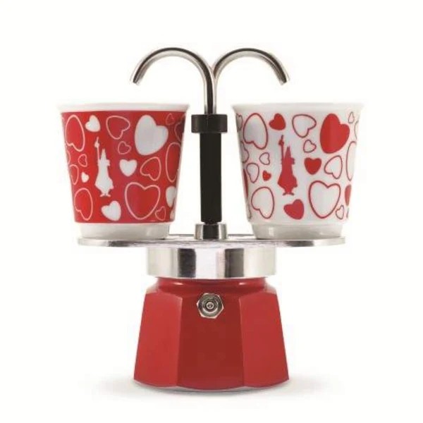 Bialetti Mini Express - Espressokocher, 2 Tassen, Herz