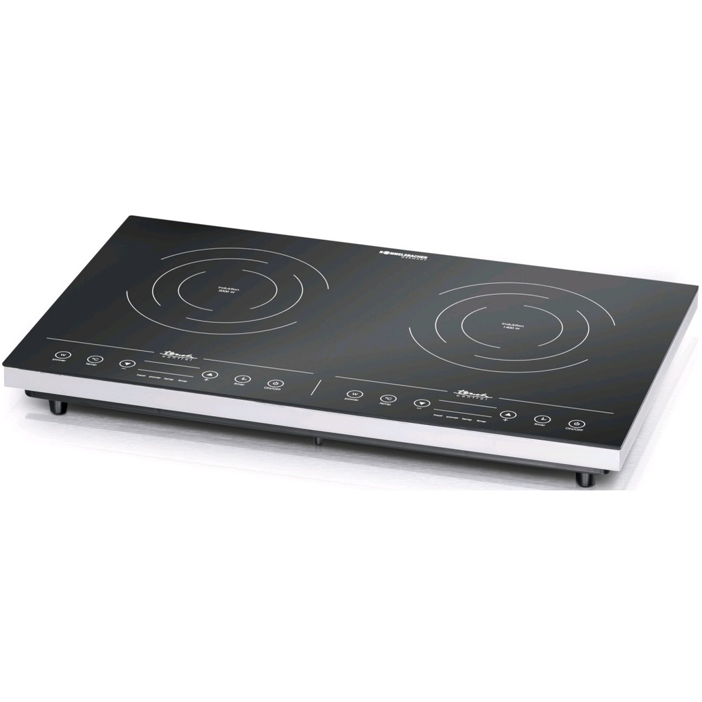 Rommelsbacher CT 3410/IN - Doppelkochplatte, Schwarz/Silber