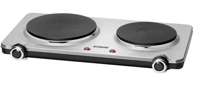 Bomann - Edelstahl-Doppelkochplatte DKP 5033 E CB