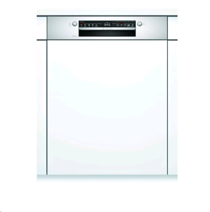 Bosch SMI4HAS48E - Serie 4 Teilintegrierter Geschirrspüler 60 cm, D